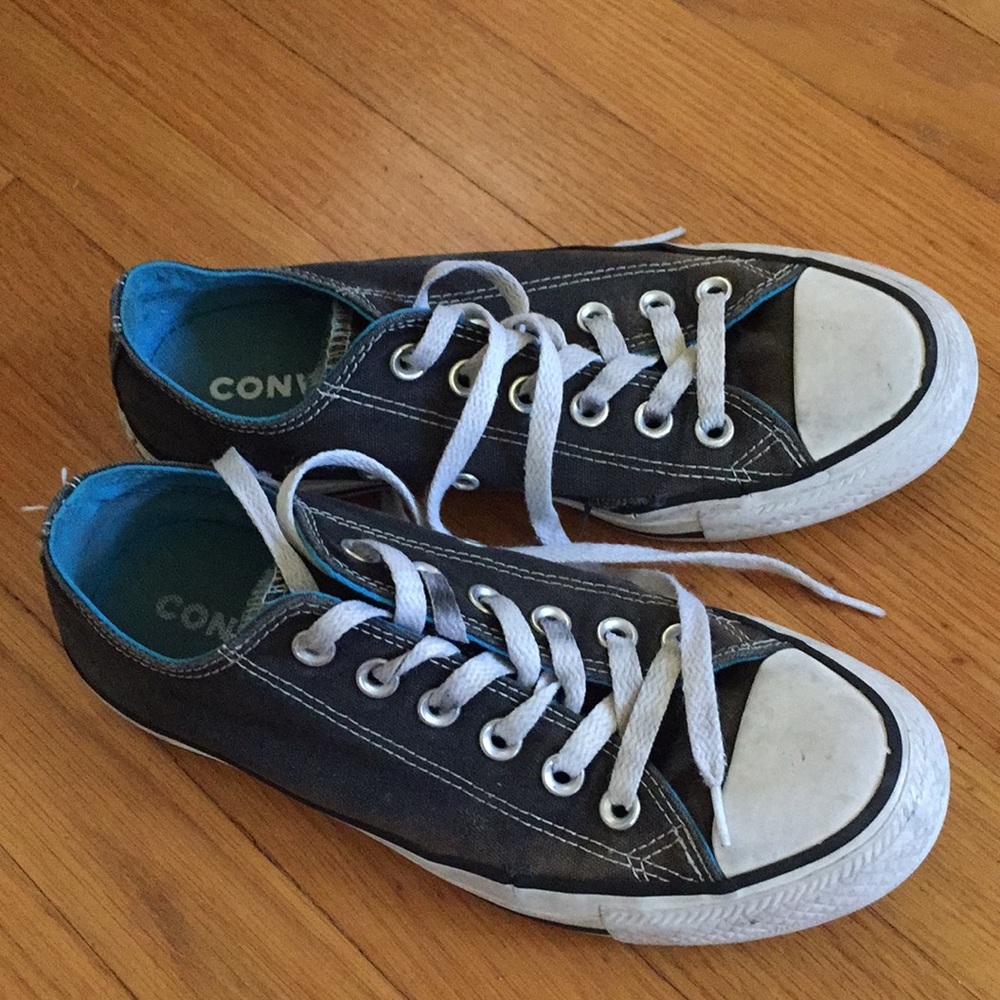 Blue and Black Converse